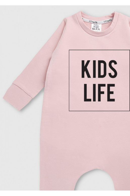 Roosad pikkade varrukatega püksid "kids life"