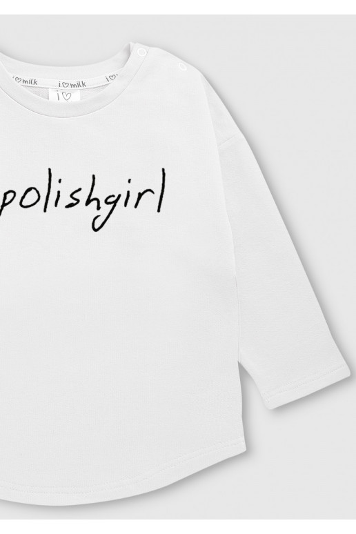 White kids sweatshirt &quot;polishgirl&quot;