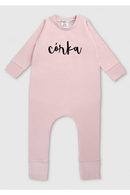 Powder pink romper &quot;córka&quot;