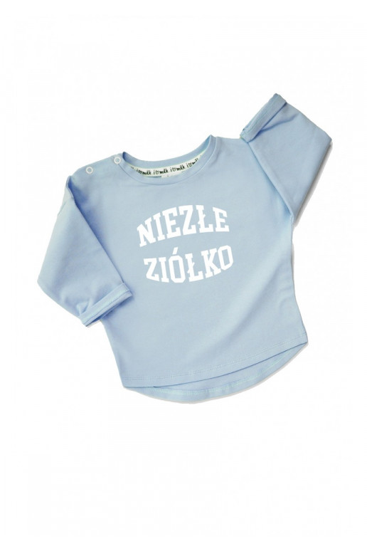 Light blue kids sweatshirt &quot;niezłe ziółko&quot;