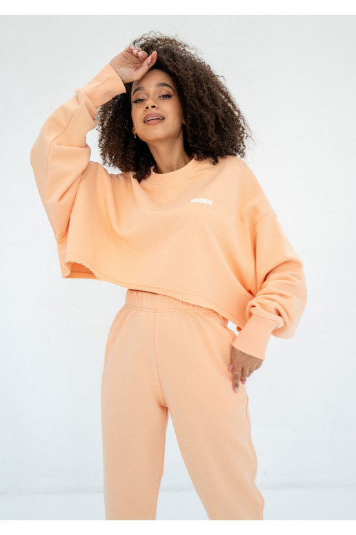 Shore Crop - Peach fuzz orange crop oversize sweatshirt