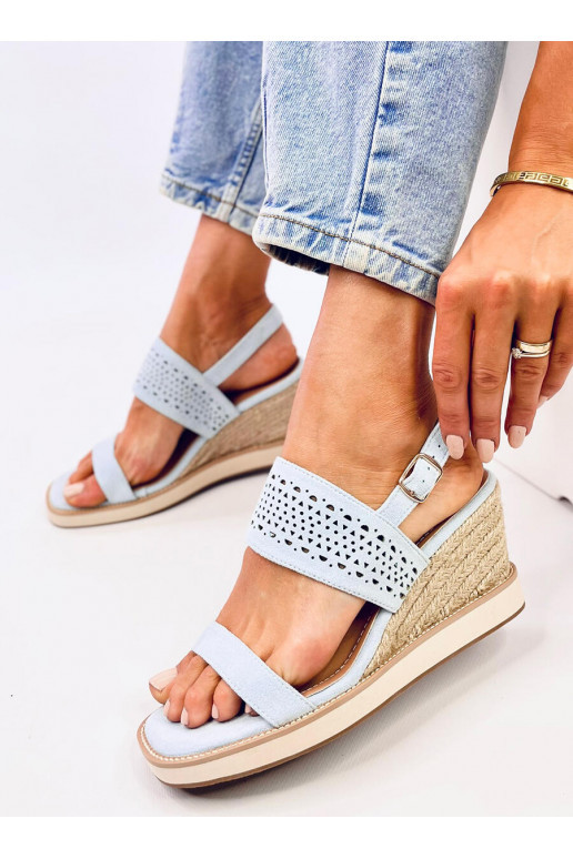 sandaalid espadrillid kiilu peal DEBEVE BLUE