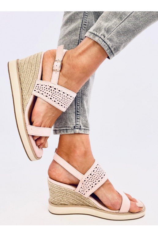 sandaalid espadrillid kiilu peal DEBEVE PINK